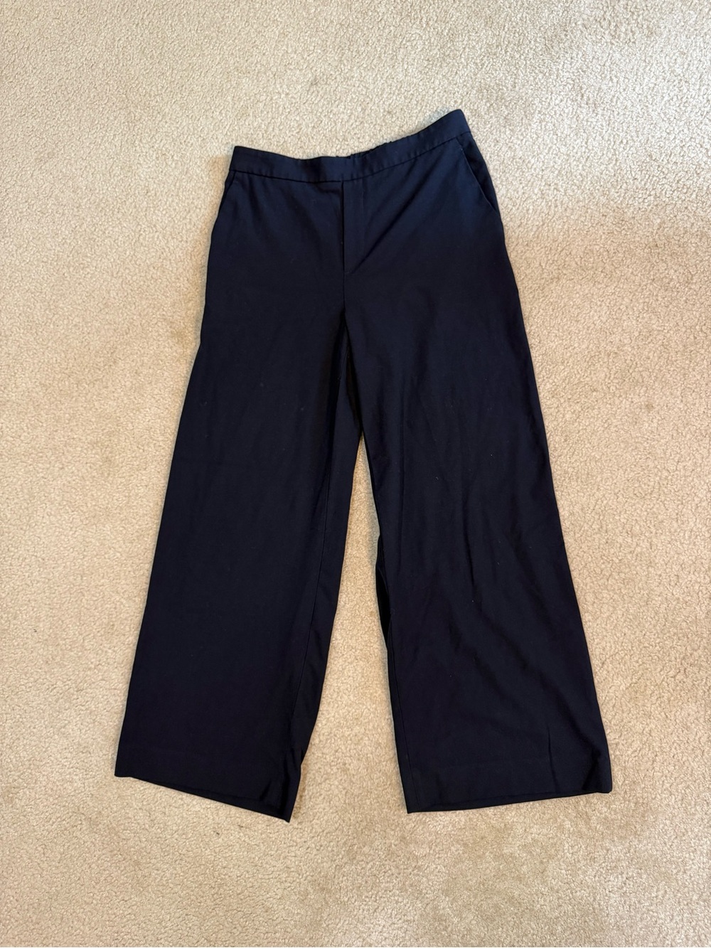 Navy Blue Straight-Leg Women's Pants